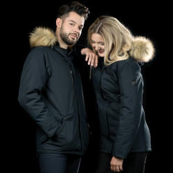 Parka impermeável feminina HAMINA Flags & Cup Azul-marinho