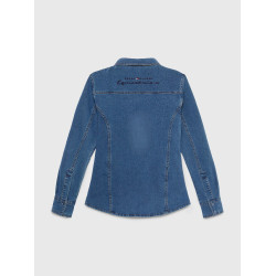 Camisa de ganga Tommy Hilfiger Equestrian stretch woodside mulher Herança Azul Camisa de ganga Tommy Hilfiger Equestrian stretch woodside mulher Herança Azul