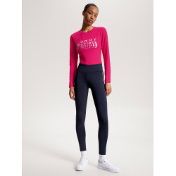 Legging de equitação Tommy Hilfiger Equestrian Rome feminino full grip Céu do deserto Azul Legging de equitação Tommy Hilfiger Equestrian Rome feminino full grip Céu do deserto Azul