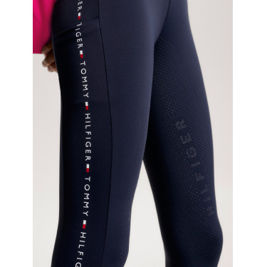 Legging de equitação Tommy Hilfiger Equestrian Rome feminino full grip Céu do deserto Azul Legging de equitação Tommy Hilfiger Equestrian Rome feminino full grip Céu do deserto Azul