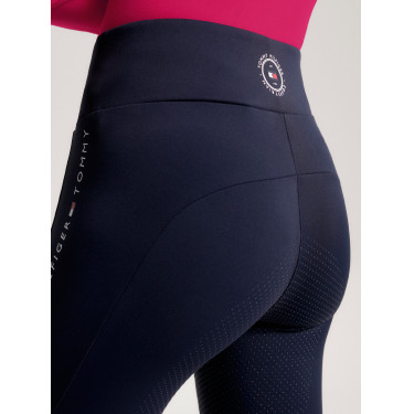 Legging de equitação Tommy Hilfiger Equestrian Rome feminino full grip Céu do deserto Azul Legging de equitação Tommy Hilfiger Equestrian Rome feminino full grip Céu do deserto Azul