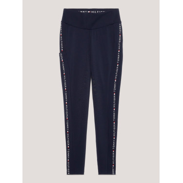 Legging de equitação Tommy Hilfiger Equestrian Rome feminino full grip Céu do deserto Azul Legging de equitação Tommy Hilfiger Equestrian Rome feminino full grip Céu do deserto Azul