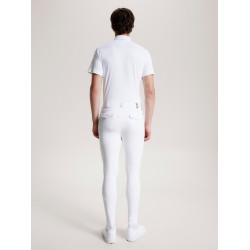 Calças de equitação Tommy Hilfiger Equestrian todas as estações Geneva com grip nos joelhos para homem Branco óptico
