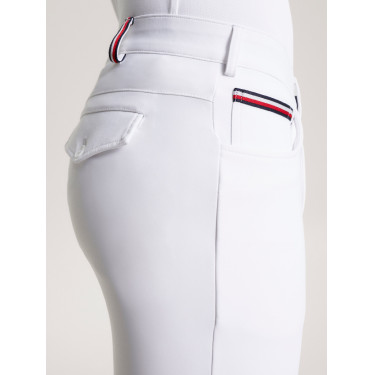 Calças de equitação Tommy Hilfiger Equestrian todas as estações Geneva com grip nos joelhos para homem Branco óptico