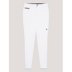 Calças de equitação Tommy Hilfiger Equestrian todas as estações Geneva com grip nos joelhos para homem Branco óptico