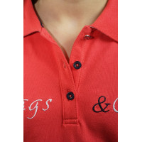 Pólo infantil HEREDIA Flags & Cup Coral Vermelho