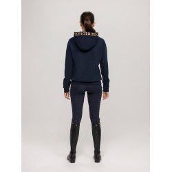 Moletom com capuz Tommy Hilfiger Equestrian Colorado logótipo feminino Céu do deserto Azul Moletom com capuz Tommy Hilfiger Equestrian Colorado logótipo feminino Céu do deserto Azul