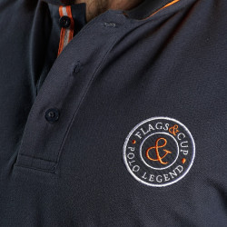 Polo masculino MEXICO Flags & Cup Azul-marinho