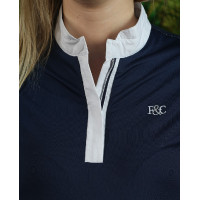 Polo SANTANA feminino de mangas curtas Flags & Cup Branco