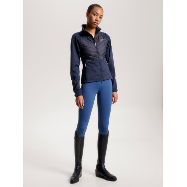 Casaco térmico híbrido Tommy Hilfiger Equestrian feminino Céu do deserto Azul Casaco térmico híbrido Tommy Hilfiger Equestrian feminino Céu do deserto Azul