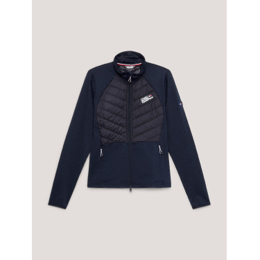 Casaco térmico híbrido Tommy Hilfiger Equestrian feminino Céu do deserto Azul Casaco térmico híbrido Tommy Hilfiger Equestrian feminino Céu do deserto Azul