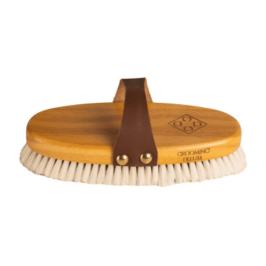 Escova de Higienização Shine Medium Grooming Deluxe Castanho