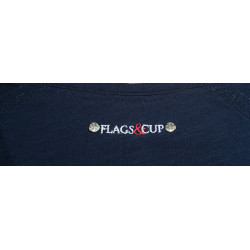 T-shirt femme PIURA Flags & Cup Bleu marine