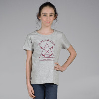 T-shirt infantil CUZCO Flags & Cup Cinza mesclado Cinzento