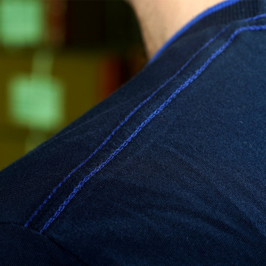 Camiseta masculina TIAPARO Flags & Cup Azul-marinho