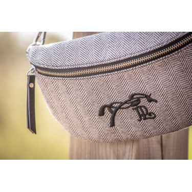 Bolsa de cintura Pénélope Chevron Preto