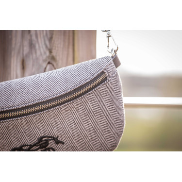 Bolsa de cintura Pénélope Chevron Preto