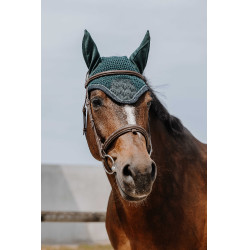 Boné antimosca Equithème Brocart Verde escuro Boné antimosca Equithème Brocart Verde escuro