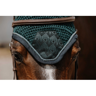 Boné antimosca Equithème Brocart Verde escuro Boné antimosca Equithème Brocart Verde escuro