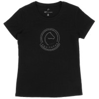Camiseta Je t'aime Equithème Rosalie Preto Camiseta Je t'aime Equithème Rosalie Preto