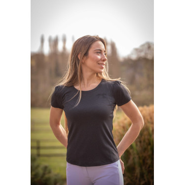 Camiseta Pénélope Techty de mangas curtas Cinzento