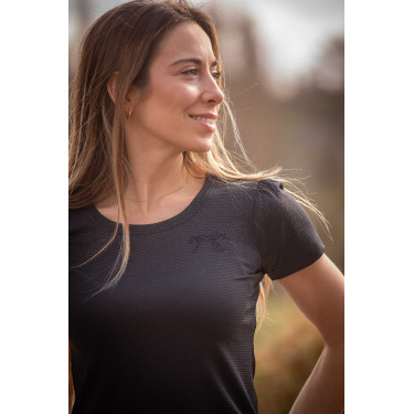 Camiseta Pénélope Techty de mangas curtas Cinzento