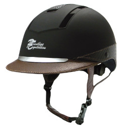 Capacete Privilege Equitação CONFORTO Preto / castanho