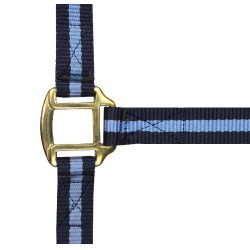 Cabeçada de nylon forrada a couro Norton Marinho / céu Azul Cabeçada de nylon forrada a couro Norton Marinho / céu Azul