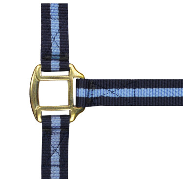 Cabeçada de nylon forrada a couro Norton Marinho / céu Azul Cabeçada de nylon forrada a couro Norton Marinho / céu Azul