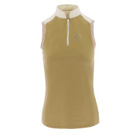 Polo Equithème jersey sem mangas  Cinzento-acastanhado Castanho