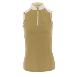 Polo Equithème jersey sem mangas Cinzento-acastanhado Castanho Polo Equithème jersey sem mangas Cinzento-acastanhado Castanho