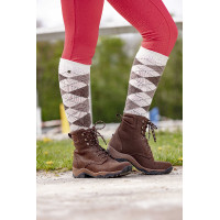 Meias Equithème Argyle feminina Cru / taupe Branco Meias Equithème Argyle feminina Cru / taupe Branco