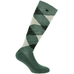 Meias Equithème Argyle feminina Verde sálvia / antracite