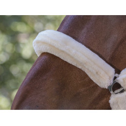 Cabeçada Norton com forro completo de lã sintética Preto / cru