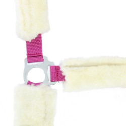 Cabeçada Norton com forro completo de lã sintética Fúcsia / cru Rosa