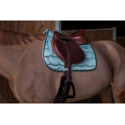 Almofada de sela Equithème Satin Cinza azul Cinzento