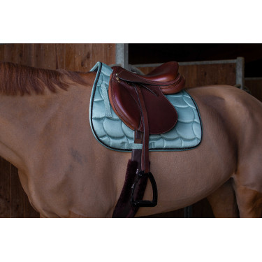 Almofada de sela Equithème Satin Cinza azul Cinzento