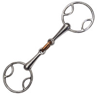 Filete 3 efeitos Dupla Quebra Privilégio Equitação Inox / cobre