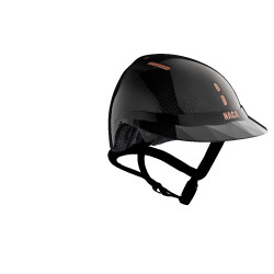 Capacete de equitação NACA Gravity S carbono Preto carbono brilhante / ouro rosa