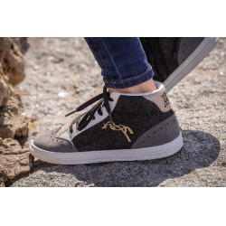 Tênis Jupiter Cano Alto Pénélope Preto / cinza Cinzento