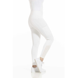 Calça Equithème Brigitte com fundo de silicone Branco