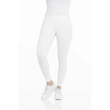 Calça Equithème Brigitte com fundo de silicone Branco