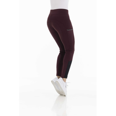 Calça Equithème Brigitte com fundo de silicone Bordéus Bord&amp;ocirc;