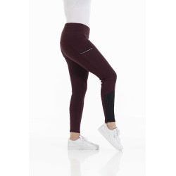Calça Equithème Brigitte com fundo de silicone Bordéus Bord&amp;ocirc;