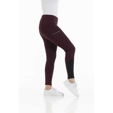 Calça Equithème Brigitte com fundo de silicone Bordéus Bord&amp;ocirc;