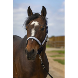 Caveção Equithème Nylon Check Marinho / preto Azul