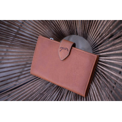 Carteira Pénélope Bertille Conhaque Castanho