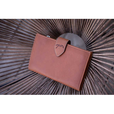 Carteira Pénélope Bertille Conhaque Castanho