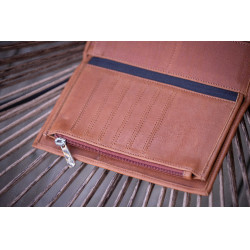 Carteira Pénélope Bertille Conhaque Castanho