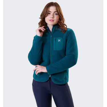 Casaco polar Horseware Pace feminino Dinastia verde